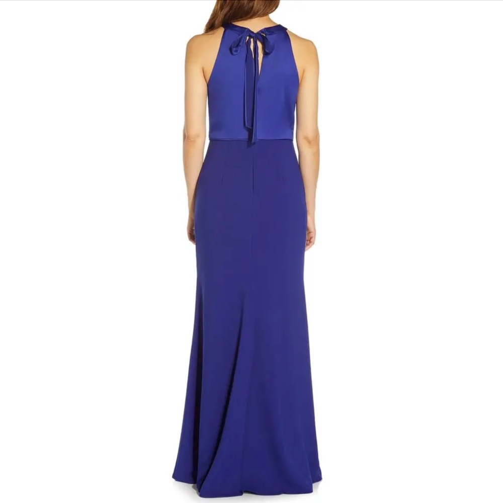 ADRIANNA PAPELL: Halter Trumpet Evening Dress (NWT) - Picture 3 of 8